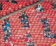  ??  ?? Aberdeen fans watch at Pittodrie