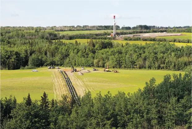  ?? ENCANA CORP. ?? Exploratio­n in the Montney shale formation is roaring back as energy prices stabilize. The price slump also left idle equipment, making it cheaper to drill, with a new well now costing about $5 million, down from $8 million in 2014.