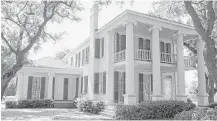  ?? James Nielsen / Houston Chronicle ?? The 1838 Michel B. Menard House, now restored, was donated to the Galveston Historical Foundation by owners Fred and Pat Burns.