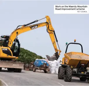  ?? RCT COUNCIL ?? Work on the Maerdy Mountain Road improvemen­t scheme