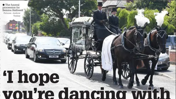  ?? Pictures: Andrew
Teebay ?? ● The funeral procession for Semina Halliwell