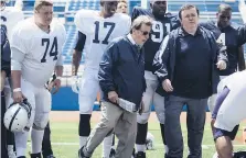  ?? HBO ?? Al Pacino, centre, stars as Penn State coach Joe Paterno in Paterno.