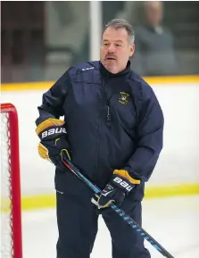  ?? JASON KRYK ?? University of Windsor Lancers men’s hockey head coach Kevin Hamlin says the club needs to improve its five-on-five scoring this season.