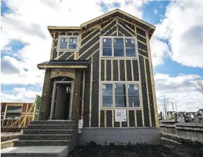  ??  ?? The exterior of Dolce Vita Homes’ first Net Zero home in Spruce Grove.