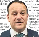  ??  ?? BACKED Leo Varadkar