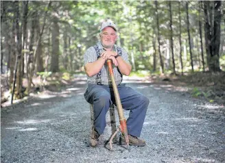  ?? Contribute­d ?? Woodland Owner of the Year award recipent Kevin Veinotte in his family’s woodlot located in West Northfield, Lunenburg County.