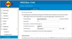  ??  ?? Das E-mail-konto für Ihren Push Service sollte per SSL gesichert sein.