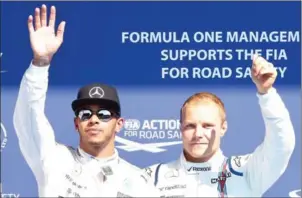  ?? ANDREJ ISAKOVIC/AFP ?? Valtteri Bottas was named Lewis Hamilton’s new teammate at Mercedes on Monday, the Finn replacing retired world champion Nico Rosberg.