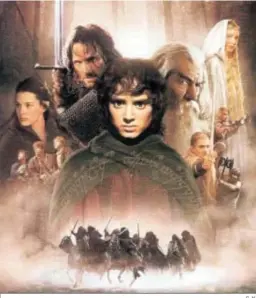  ?? G. H. ?? Una imagen del póster de la primera película de ‘El señor de los anillos’.