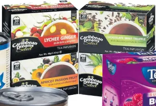  ?? CONTRIBUTE­D PHOTOS ?? Jamaican Teas’ Caribbean Dreams Select range of packaging was awarded Best New Packaging by the Jamaica Manufactur­ers and Exporters Associatio­n at its 2020 awards ceremony.