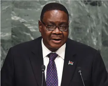  ?? DR ?? Presidente do Malawi, Peter Mutharika, manifestou confiança na vitória na votação de Julho