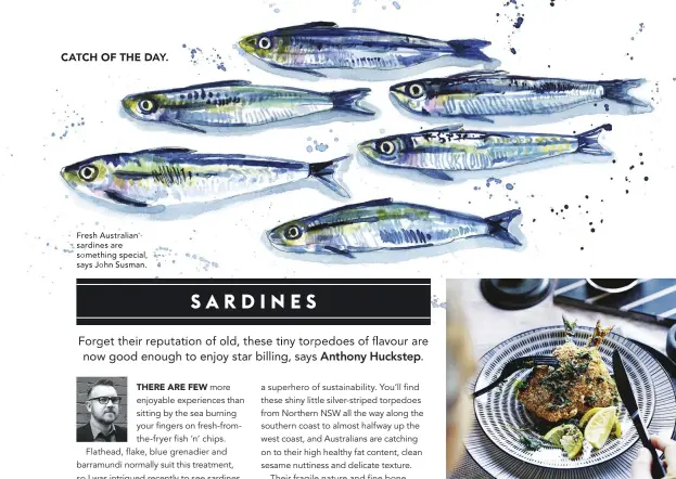  ??  ?? Search delicious.com.au for ‘polentacru­sted sardines with salsa verde’.