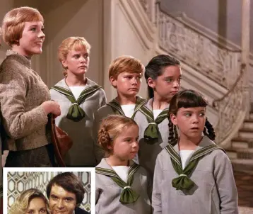  ??  ?? FAMILY FUN: Heather Menzies (second from left) with Julie Andrews and her younger screen siblings in ‘The Sound of Music’. Photo: Rex Left: Menzies with her second husband Robert Urich in 1979. Photo: ABC Photo Archives/ ABC via Getty