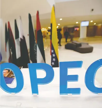  ?? RAMZI BOUDINA / REUTERS FILES ?? The United Arab Emirates indicated it will block an OPEC agreement until the baseline for its own cuts is raised. The U.A.E.'s cuts are measured from a starting point in 2018, setting its maximum capacity at about 3.2 million barrels a day.