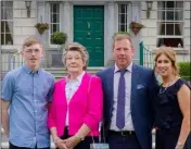  ??  ?? Matthew O’Reilly (left) with his grandmothe­r Aileen O’Reilly and parents Joseph and Trish O’Reilly.