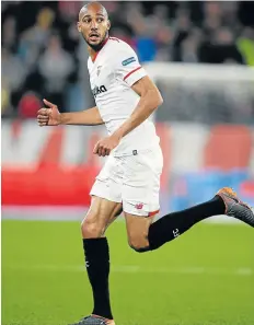  ?? Picture: GETTY IMAGES ?? READY TO STEP OUT: Sevilla’s Steven Nzonzi will be expected to torment Manchester United during their Champions League encounter tonight