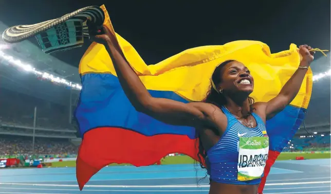  ?? / Getty Images ?? La saltadora antioqueña Caterine Ibargüen será la abanderada de Colombia en la inauguraci­ón de los Juegos Olímpicos de Tokio, que comenzarán el 23 de julio.
