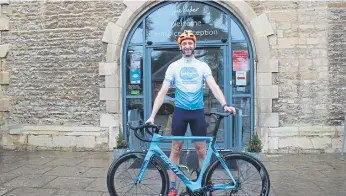  ?? ?? Chris Northern with his bike ready for the challenge.