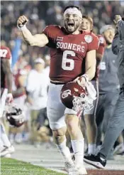  ?? AP FILE ?? The Dolphins have been linked to being interested Oklahoma quarterbac­k Baker Mayfield.