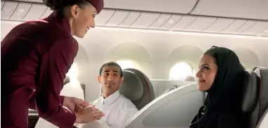  ??  ?? Qatar Airways is a consistent winner for its Business Class offering