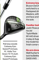  ??  ?? Fairway woods