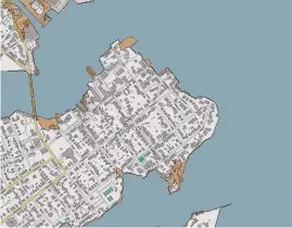  ?? GRAPHIC BY IRE ?? A graphic of what sea-level rise in Eastport would look like at 3 feet, which is estimated could happen after 2060, according to NOAA.