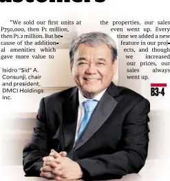  ?? ?? Isidro “Sid” A. Consunji, chair and president, DMCI Holdings Inc.