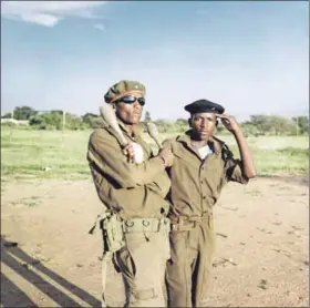  ??  ?? See: feature in
2010 (left) and the air we breathe, these metal release CO2 for miners undergroun­d, Marikana, an exhibition pooling together work from three of Thabiso Sekgala’s photograph­ic essays