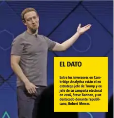  ?? | GETTY IMAGES ?? El Parlamento Británico quiere que acuda el presidente de la red social Mark Zuckerberg. Facebook,