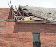  ?? [PHOTO PROVIDED] ?? Southern Hills Baptist Church in Chickasha sustained damage in storms Tuesday.