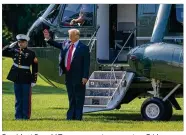  ?? GETTY IMAGES ?? President Donald Trump waves to supporters Friday before departing for vacation. “The Republican­s are going to be great” on gun legislatio­n, he said.