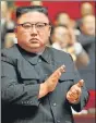  ?? REUTERS ?? Kim Jong Un at the ruling party congress.