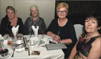  ??  ?? Mary O’Riordan, Noreen Dennehy, Margaret Burke and Mary O’Connor attended the Ladies Night Out in the Wallis Arms Hotel, Millstreet. Picture John Tarrant