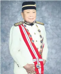  ??  ?? TOKOH TERBILANG: Tan Sri D.S.P Haji Abd Ghani Gilong