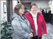  ?? CP PHOTO ?? Elaine Sullivan, left, and Jackie McCabe-Sieliakus attend a Nova Scotia human rights board of inquiry dealing with persons with disabiliti­es and their attempts to move out of institutio­ns and into small homes, in Halifax on Monday.