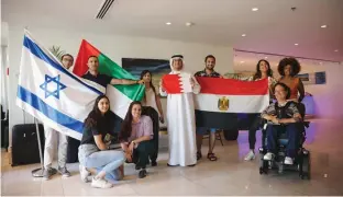  ?? (Itamar Eyal) ?? SOCIAL MEDIA influencer­s from the United Arab Emirates, Bahrain and Morocco meet Israeli counterpar­ts on a recent visit.