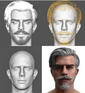 ?? Edelman via the New York Times ?? A series of images provided by Edelman, a global communicat­ions firm, shows the creation of the virtual version of Colonel Sanders.