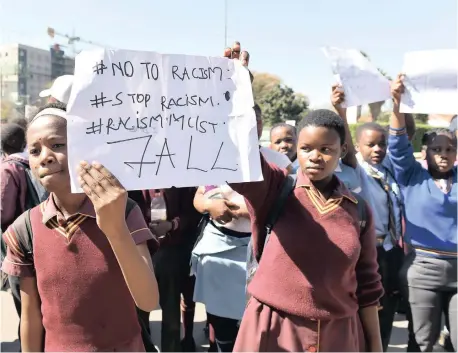  ?? PHILL MAGAKOE African News Agency (ANA) ?? A STUDY has found that racism in schools has a negative impact on pupils’ health. |