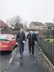  ??  ?? On the campaign trail Ruth Davidson was out with Conservati­ve candidate Luke Graham