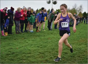  ??  ?? Claragh Keane on her way to a bronze medal, matching her sister’s feat in the process.