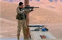  ??  ?? Gurbanguly Berdymukha­mmedov’s video was intended to demonstrat­e his ‘‘high level of military training’’, Turkmenist­an’s government says.