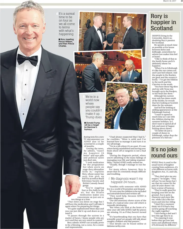  ??  ?? Rory meeting Prince William, and then Prince Charles.
sundaypost.com