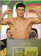  ?? Associated Press ?? John Locher DMITRY BIVOL smiled and teased his foe’s fans at Friday’s weigh-in.