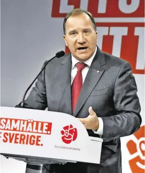  ?? BILD: SN/APA/AFP/TT NEWS ?? Premier Stefan Löfven bringt keine Mehrheit zusammen.