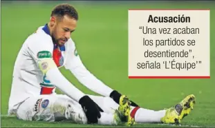  ??  ?? Neymar, en el suelo tras romperse ante el Caen.