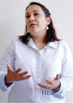  ?? FOTO: MOISÉS V. ?? AUTORIDAD. Glenda Hernández, nueva directora departamen­tal de Educación de Cortés.