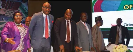  ??  ?? L-R: The Lagos State Deputy Governor, Dr. Oluranti Adebule; Special Assistant to the Governor on Education, Mr. Obafela Bank-Olemoh, SUBEB Chairman, Dr. Ganiyu Sopeyin; and Professor Peter Okebukola at the stakeholde­rs forum on Lagos State Education...