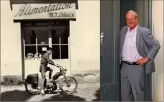  ?? (Photos DR et C.J.-B.) ?? Hier : Jean-Pierre devant l’épicerie familiale. Aujourd’hui, une volonté de promouvoir la ville de Grasse dans le monde entier.