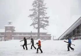  ?? Ezra Shaw / Getty Images 2020 ?? Court rulings have delayed a Squaw Valley Resort project that includes 850 lodging units, employee housing and 300,000 square feet of commercial space.