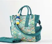  ?? POTTERY BARN KIDS ?? Designer Justina Blakeney’s Tigress diaper bag at Pottery Barn Kids pairs boho prints with thoughtful features like a magnetic closure.